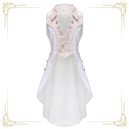Immortal Thorn - Night of Swordsmanship - Ouji Lolita Long Coat Male Lolita Sleeveless Coat