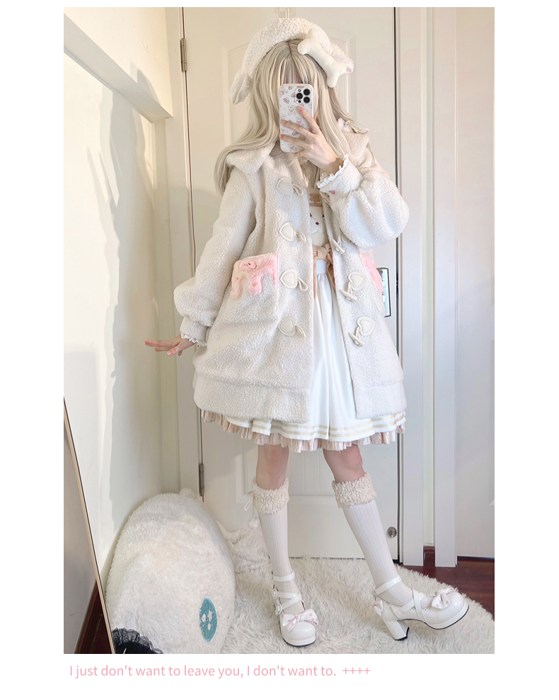 Forest Fluorescent Carps - Sweet Lolita Winter Coat Unicorn and Rabbit Ear Coat