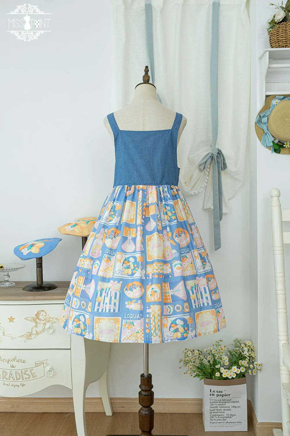 Miss Point - Daisy Lemon - Kawaii Lolita Lemon Print JSK Customized