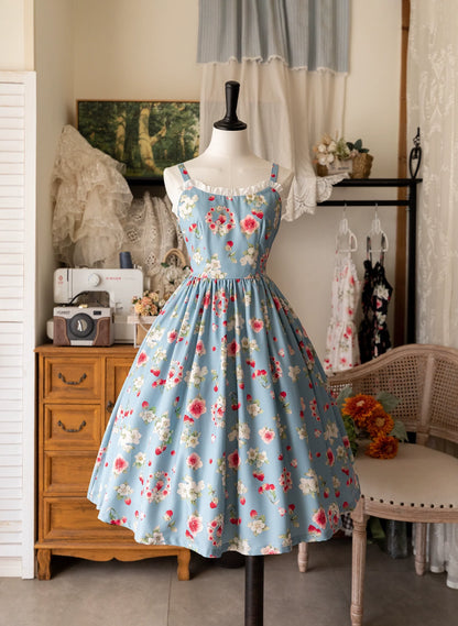 Forest Wardrobe - Summer Berry Picture Book - Floral Printed Classic Lolita JSK Dress