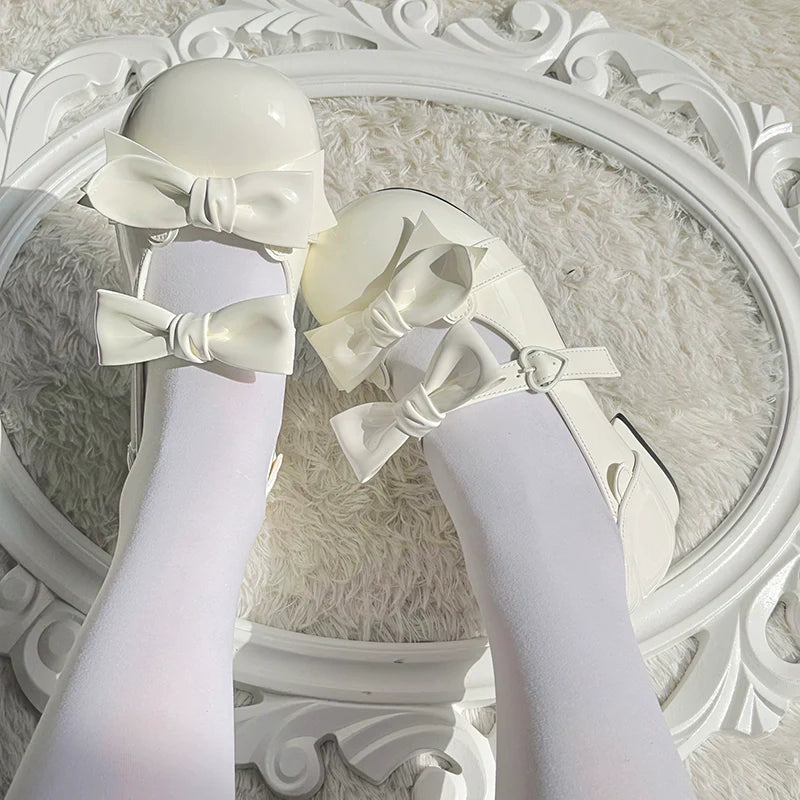Beauty Bunny - Kawaii Lolita Shoes Low Heels Round Toe PU Shoes