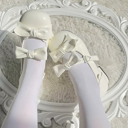 Beauty Bunny - Kawaii Lolita Shoes Low Heels Round Toe PU Shoes