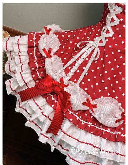 Alice Girl - Old School Polka Dots - Halter Neck Sweet Lolita OP Dress