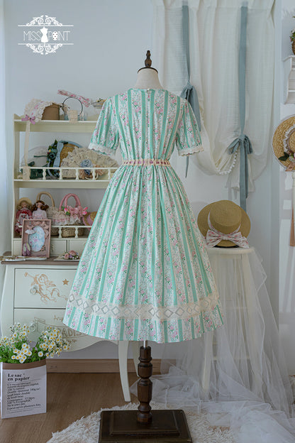 Miss Point - Happy Summer Elegant Lolita Floral OP Dress