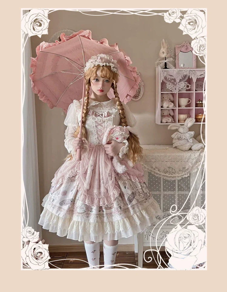 Sweet Date - Wedding Lolita Dress Bridal Elegant Retro JSK Daily Lolita Shirt