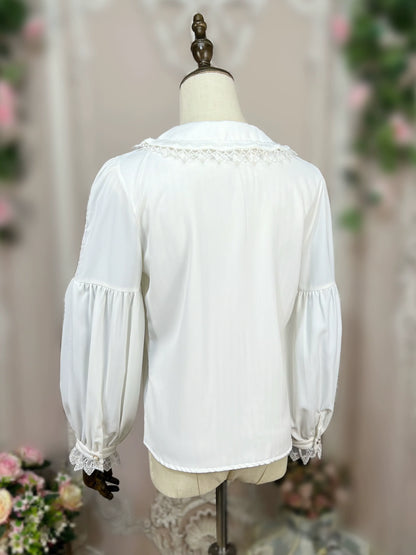 DMFS Lolita - Sweet Lolita Blouse Winter Doll Collar Shirt Long Sleeve Fit Top