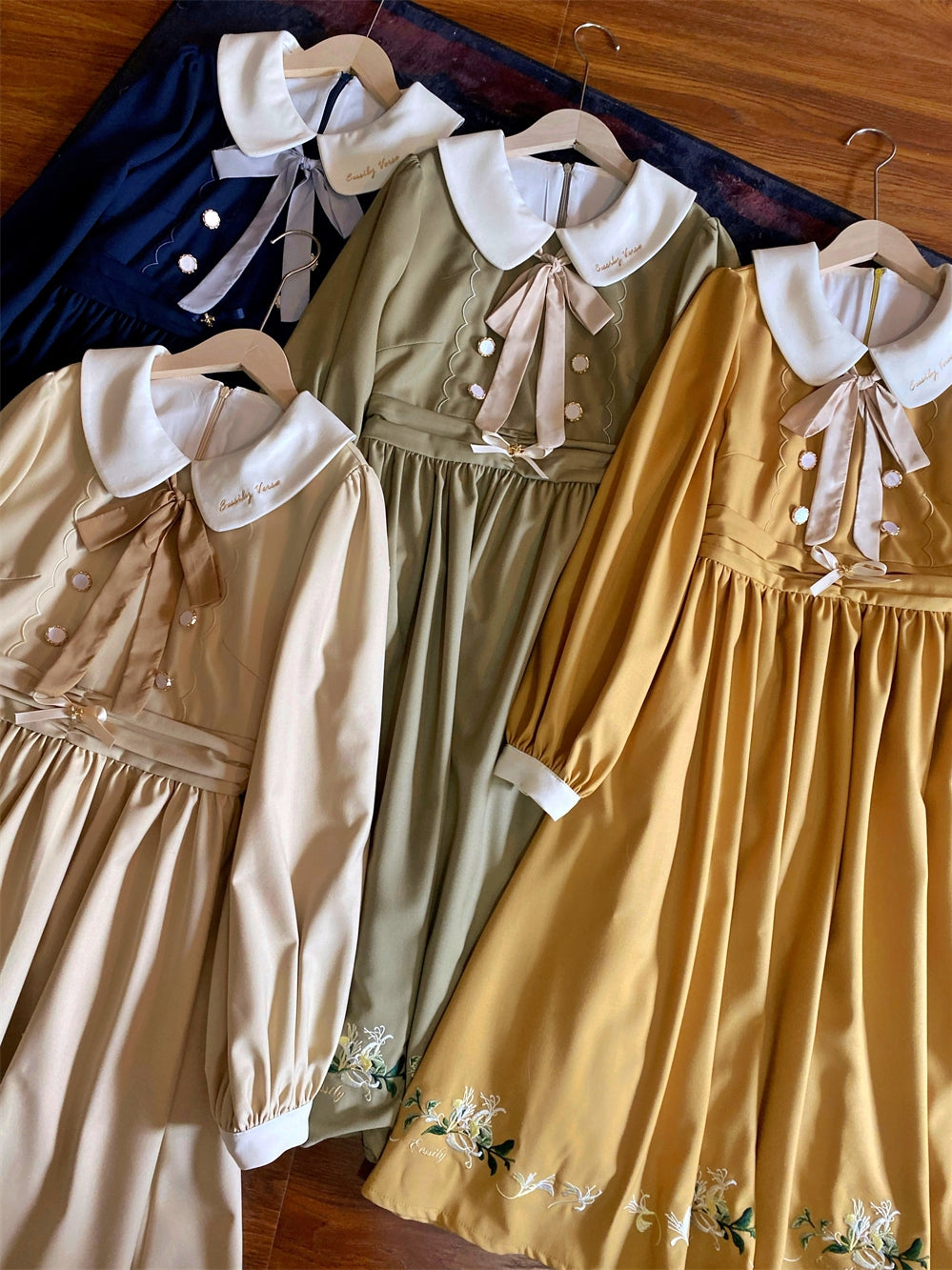 EESSILY - The Spring of Champs Elysees - Elegant Lolita Floral Embroidered OP