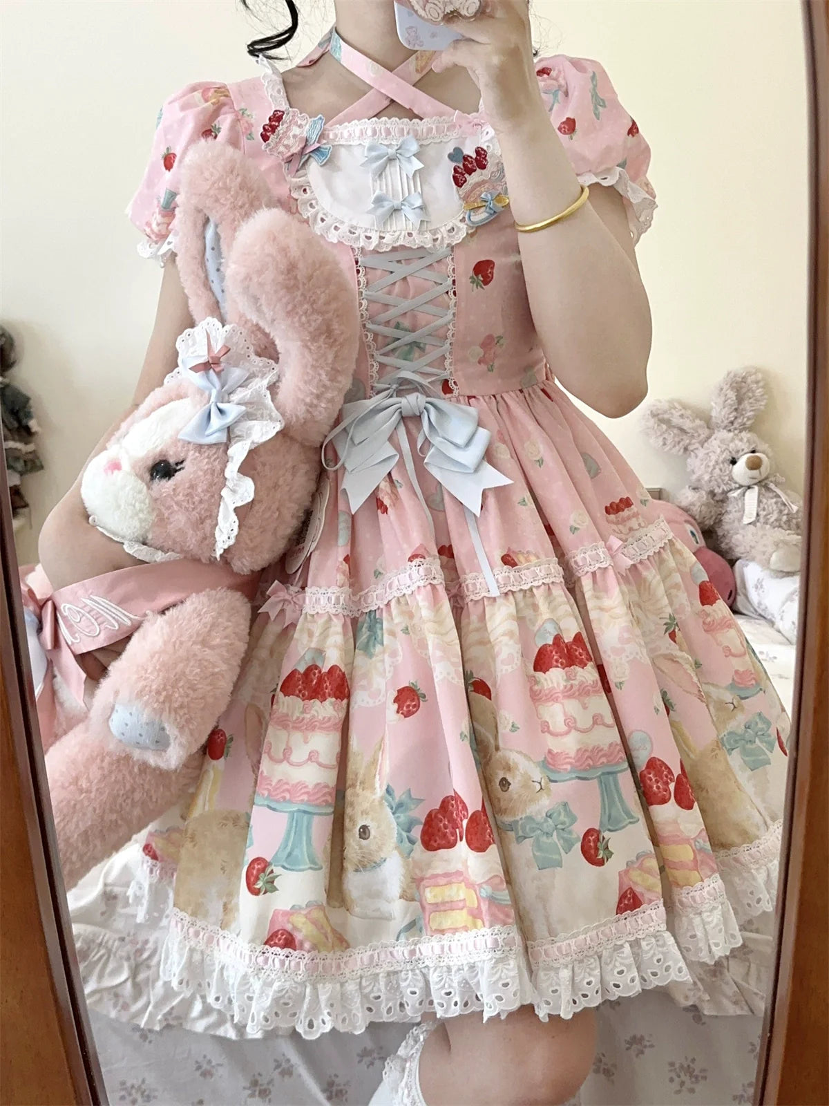 Dark Star Island - Honey Bunny Cake - Sweet Lolita JSK/OP/Strap SK/Shirt