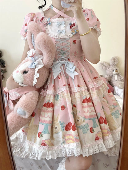 Dark Star Island - Honey Bunny Cake - Sweet Lolita JSK/OP/Strap SK/Shirt