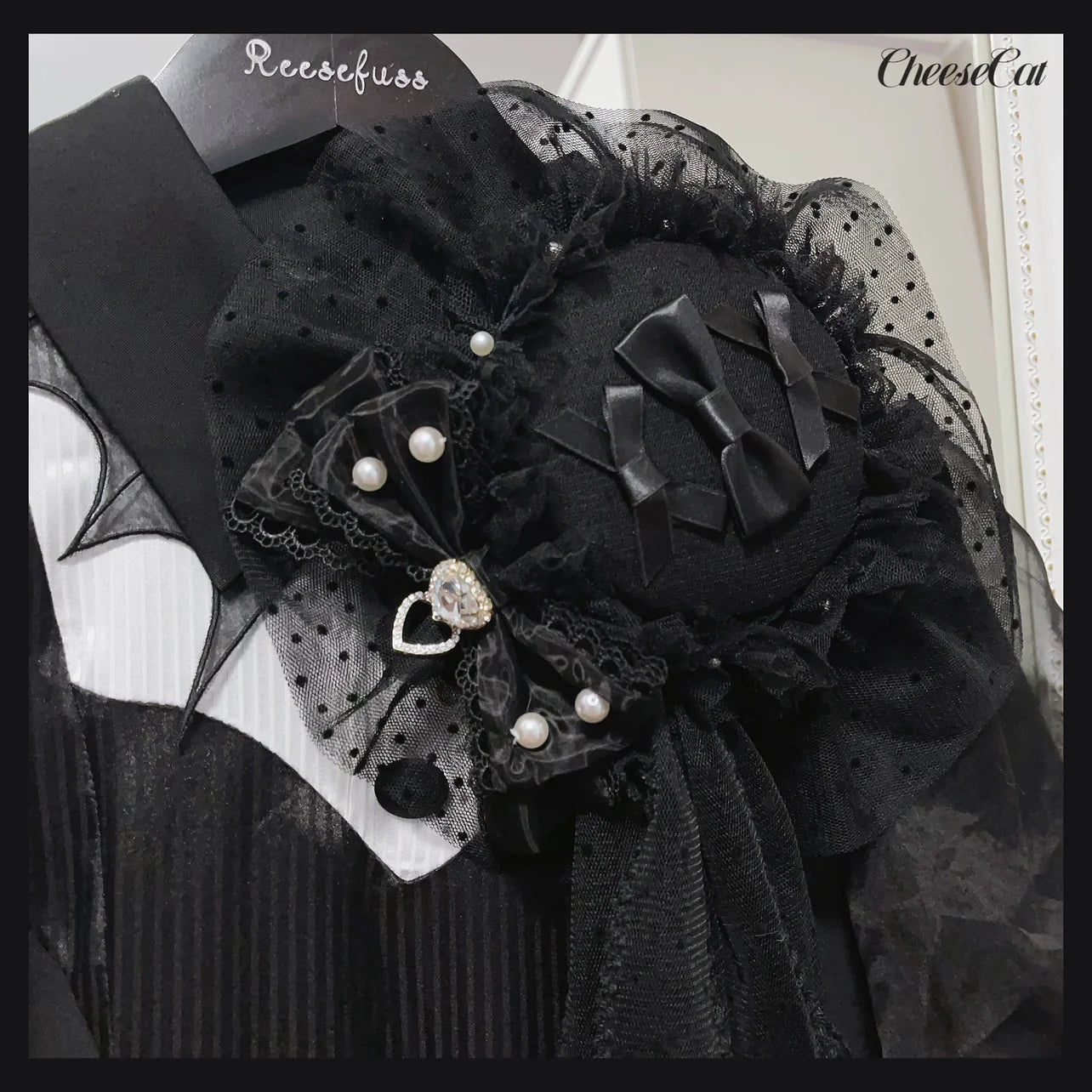 CheeseCat - Handmade Gothic Lolita Hat Anthony Cake Bow Lolita Hearwear