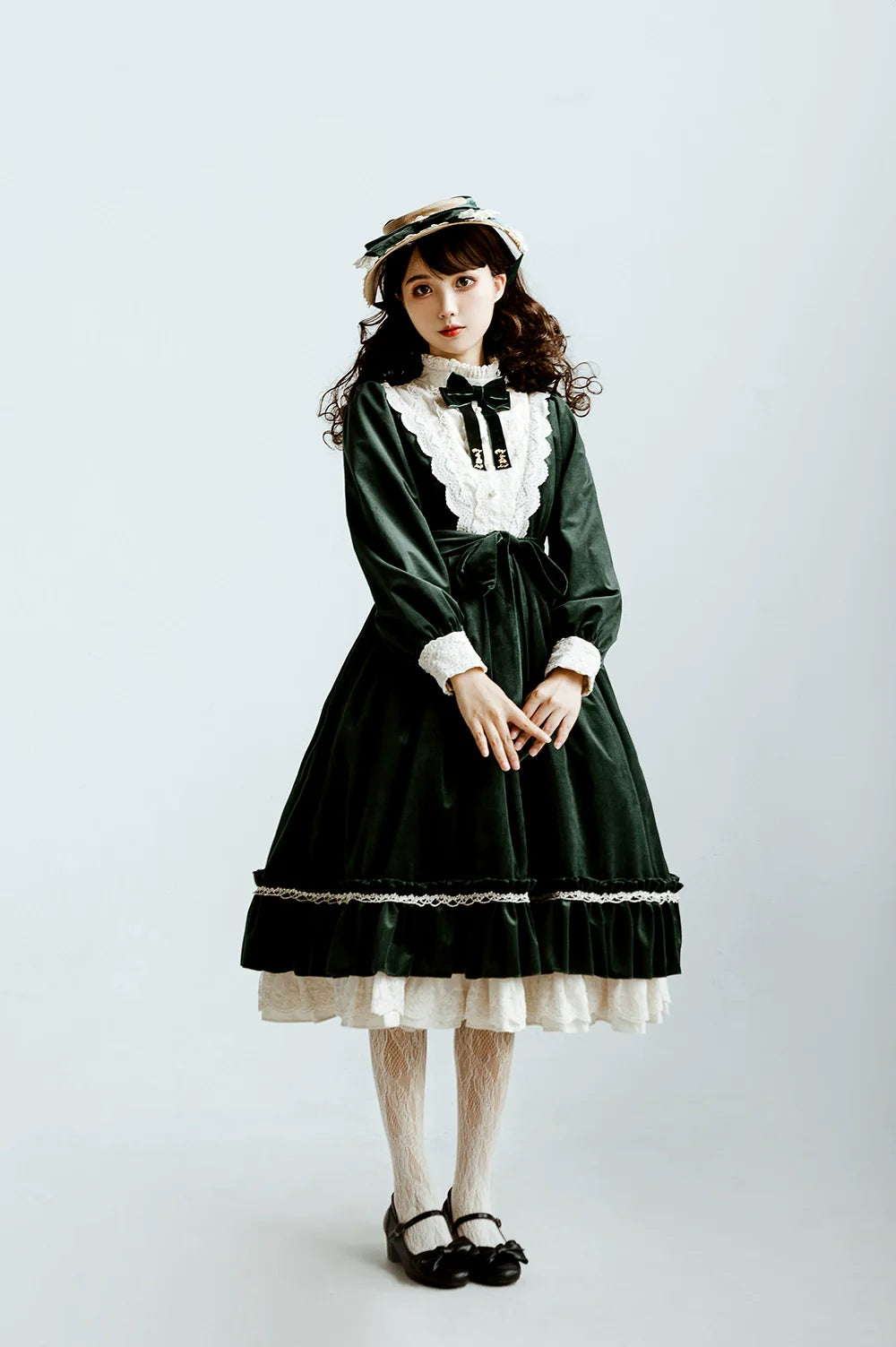 Miss Point - Customized Lolita Dress Vintage Elegant Velvet OP Dress