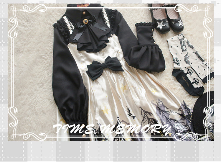 Time Memory - Elegant Lolita Slim Fit Mutton Sleeve Blouse