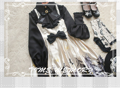 Time Memory - Elegant Lolita Slim Fit Mutton Sleeve Blouse