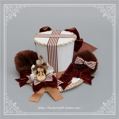 Fox cherry-Super Cute Lolita Bear Ears Top Hat Multicolors