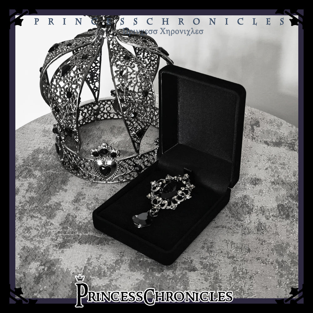 Princess Chronicles - Black and Blue - Gothic Lolita Brooch