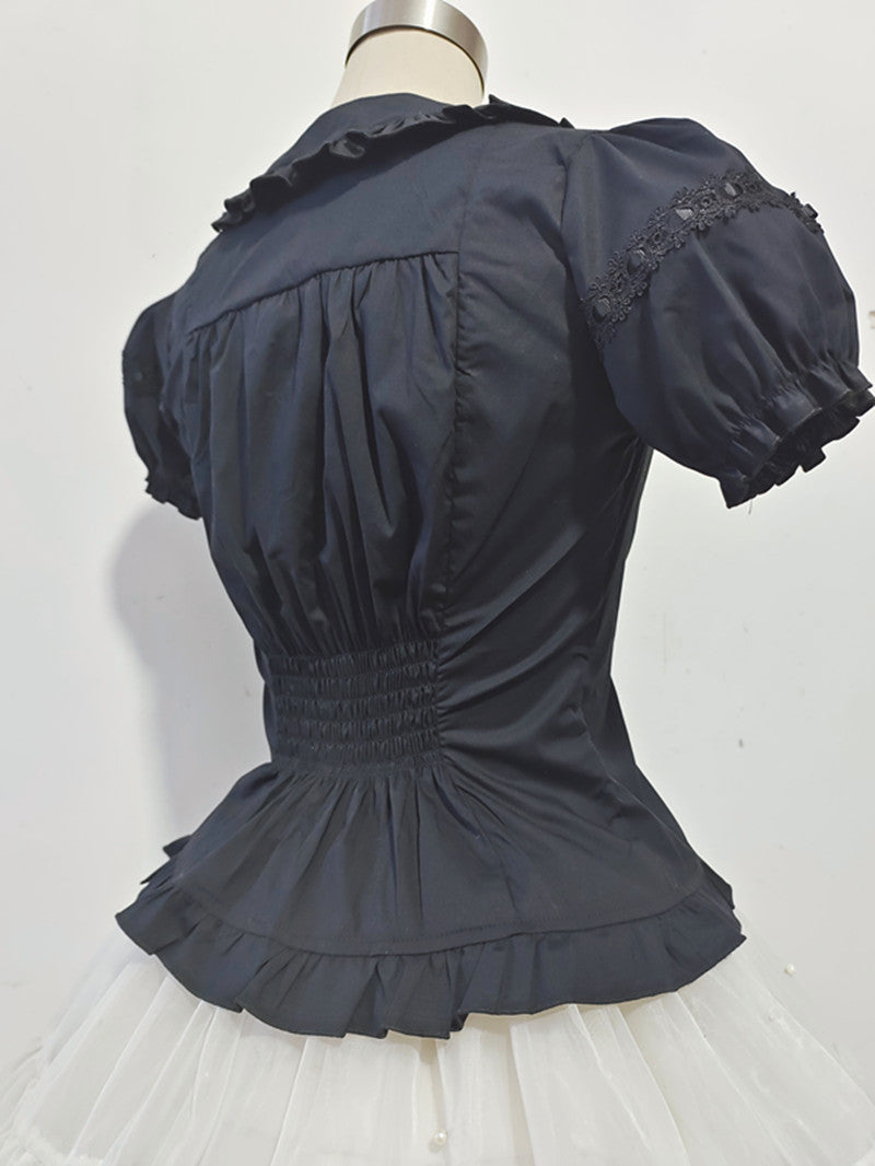 Sweet Angel - Daily Lolita Splicing Sleeve Shirt