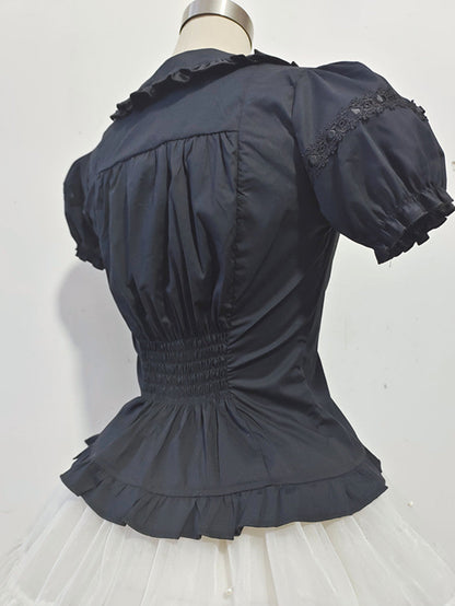 Sweet Angel - Daily Lolita Splicing Sleeve Shirt