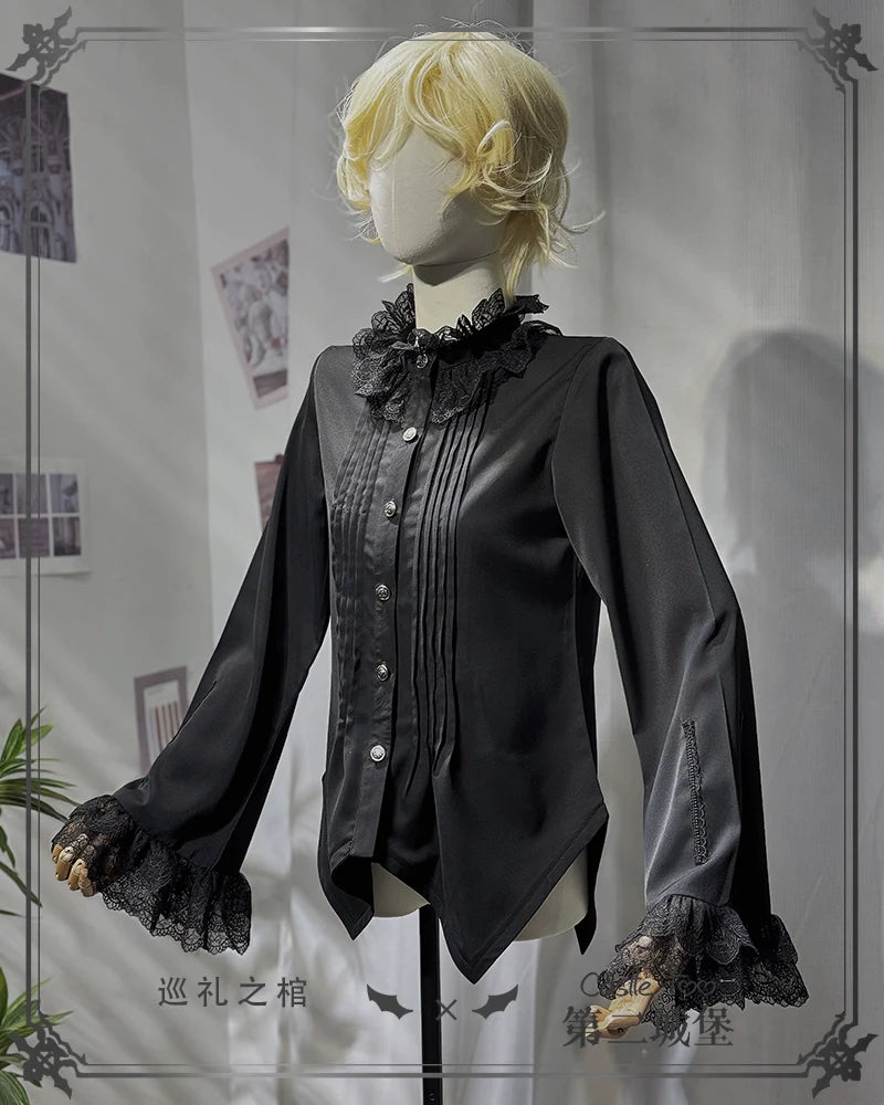 CastleToo - Coffin of Pilgrimage - Medieval European Ouji Lolita Shirt & Pants Suit