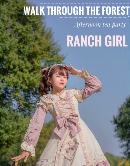 Niu Niu - Little Gardener - Plus Size Lolita OP Dress Pink Winter Long Sleeve