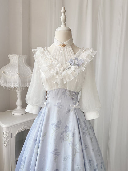 Cornfield Lolita - Iris Dream - Elegant Lolita Dress Short Sleeve OP