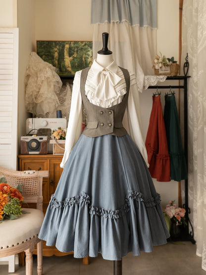 Forest Wardrobe - Forest Basket - Elegant Lolita Skirt Retro Classic Petal Swing Skirt