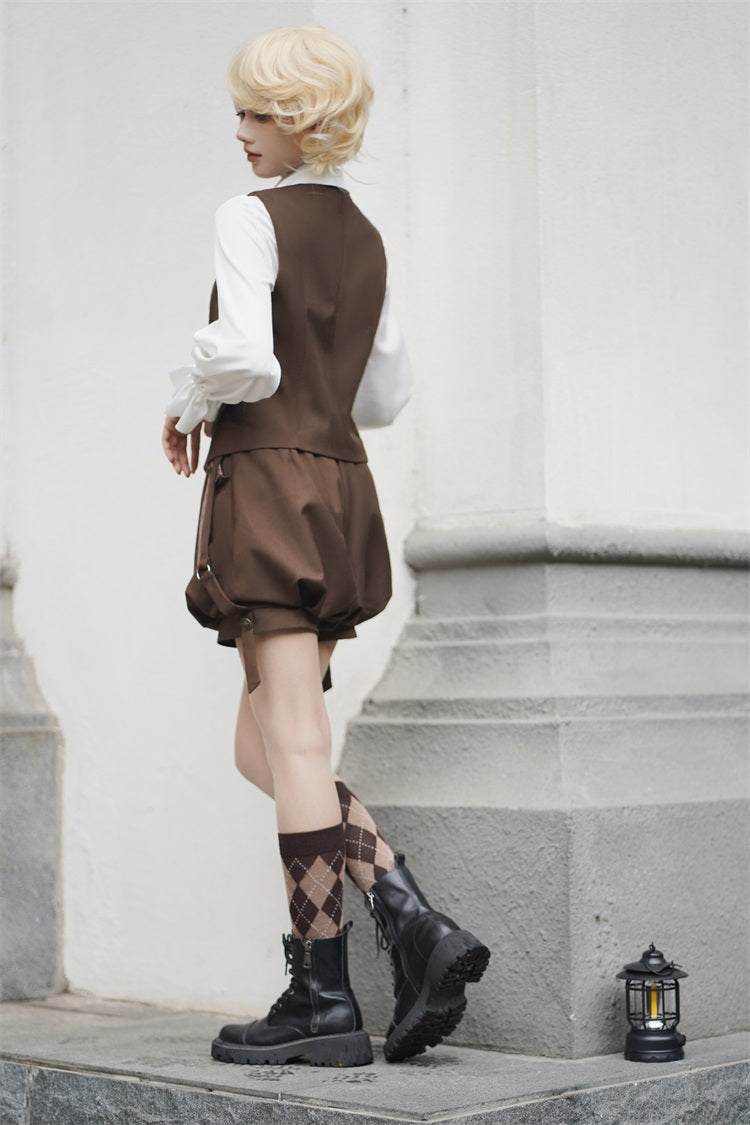 Letters from Unknown Star - Detective Rabbit Kiri - Ouji Lolita Outfits, Backpack Pants