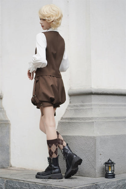 Letters from Unknown Star - Detective Rabbit Kiri - Ouji Lolita Outfits, Backpack Pants