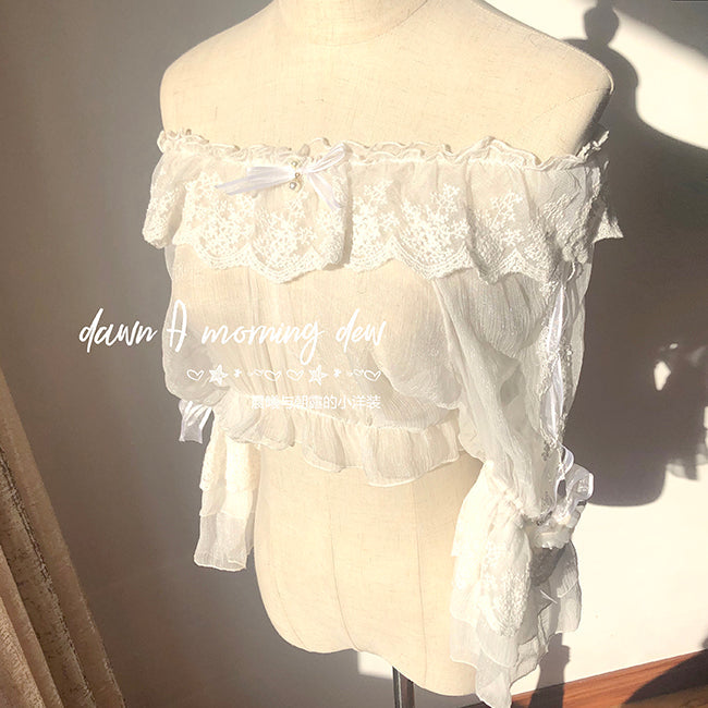 Dawn and Morning - Flower Wedding Lolita Accessories Headdress Set