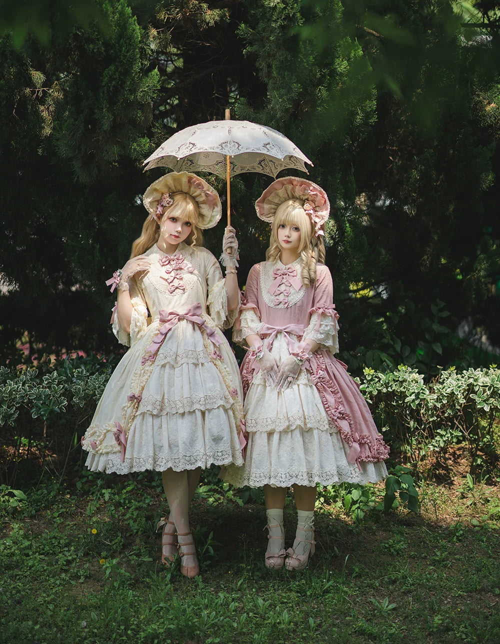 Miss Point - Lilyka Garden - Classic Lolita OP Dress Set Elegant Floral Wall Princess Sleeve