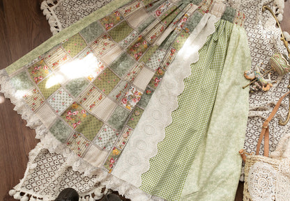 SweetDreamer - Nemo's Garden - Country Lolita Patchwork Skirt