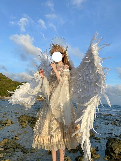 Lingxi Lolita - Greek Style Vintage Handmade Bead Lolita Dress