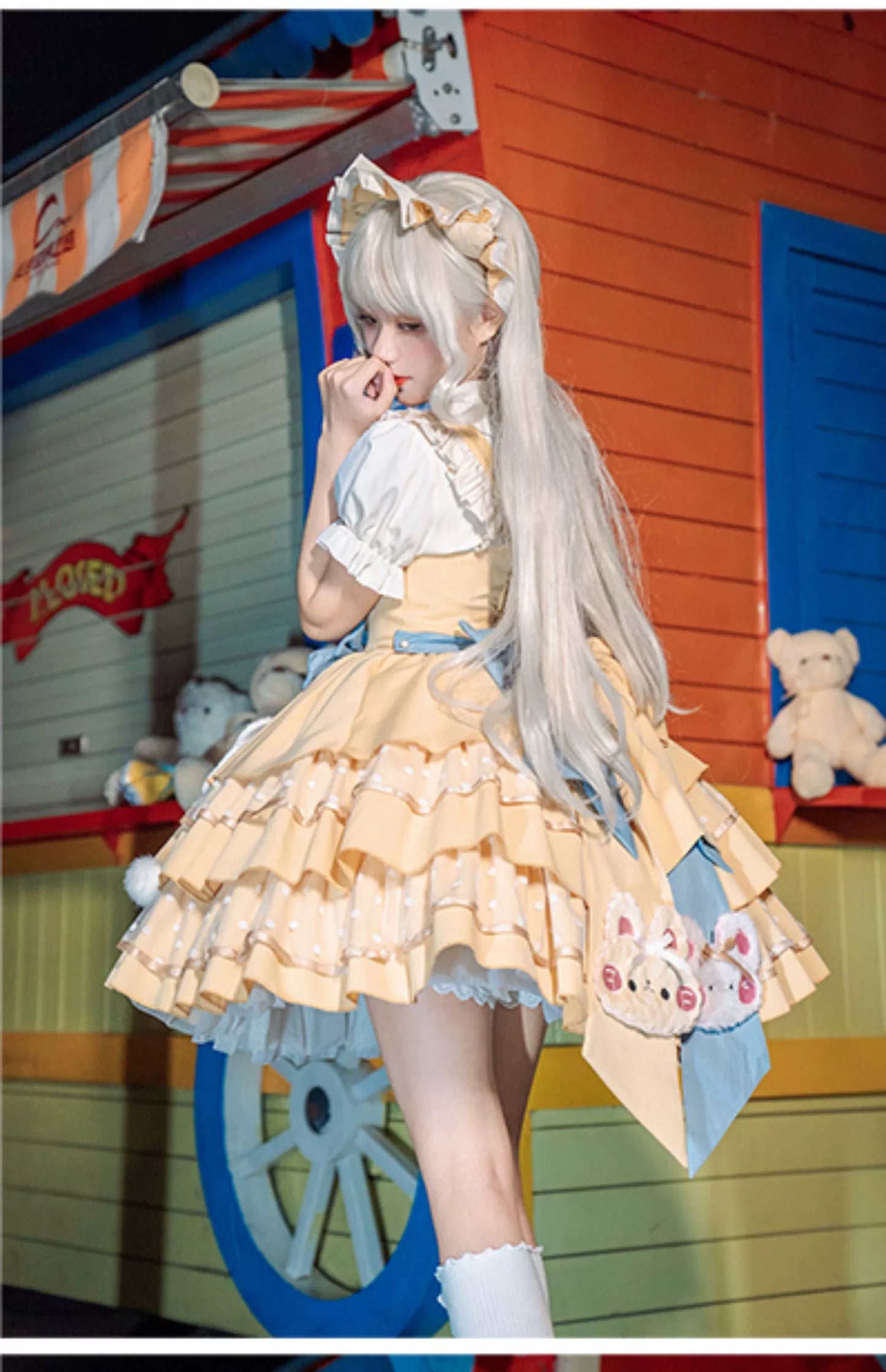 OCELOT - Bear Cheese - Sweet Lolita Jumper Dress Yellow Lolita JSK