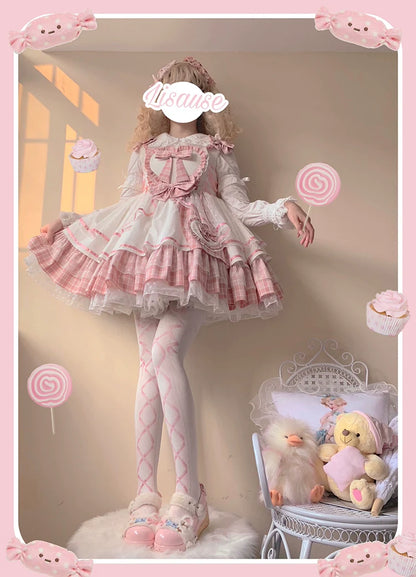Half Sweet Lolita - Sweetheart Rescue - Sweet Lolita Dress Pink Lolita JSK Dress