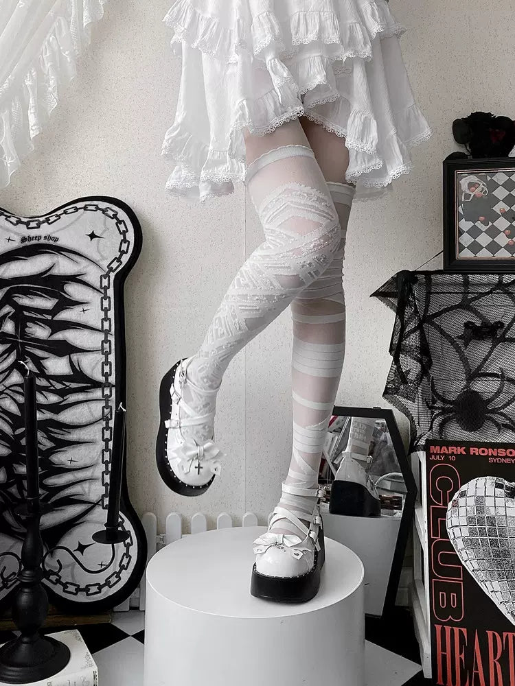 Bondora - Devil Cross - Punk Lolita Shoes Cross High Platforms Shoes