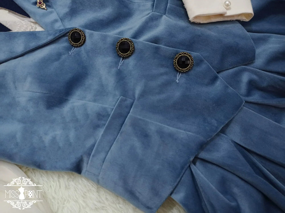 Miss Point - Rose Doll - Retro Lolita Vest Velvet Lolita Waistcoat