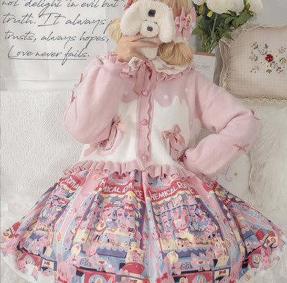 MIST - Beating Heart - Sweet Lolita Thick Sweater Coat Puff Sleeve