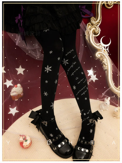 Yidhra - Snow Deer Search - Winter Lolita Pantyhose Kawaii Christmas Pantyhose