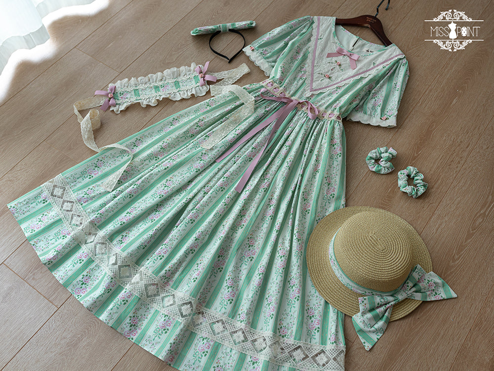 Miss Point - Happy Summer Elegant Lolita Floral OP Dress