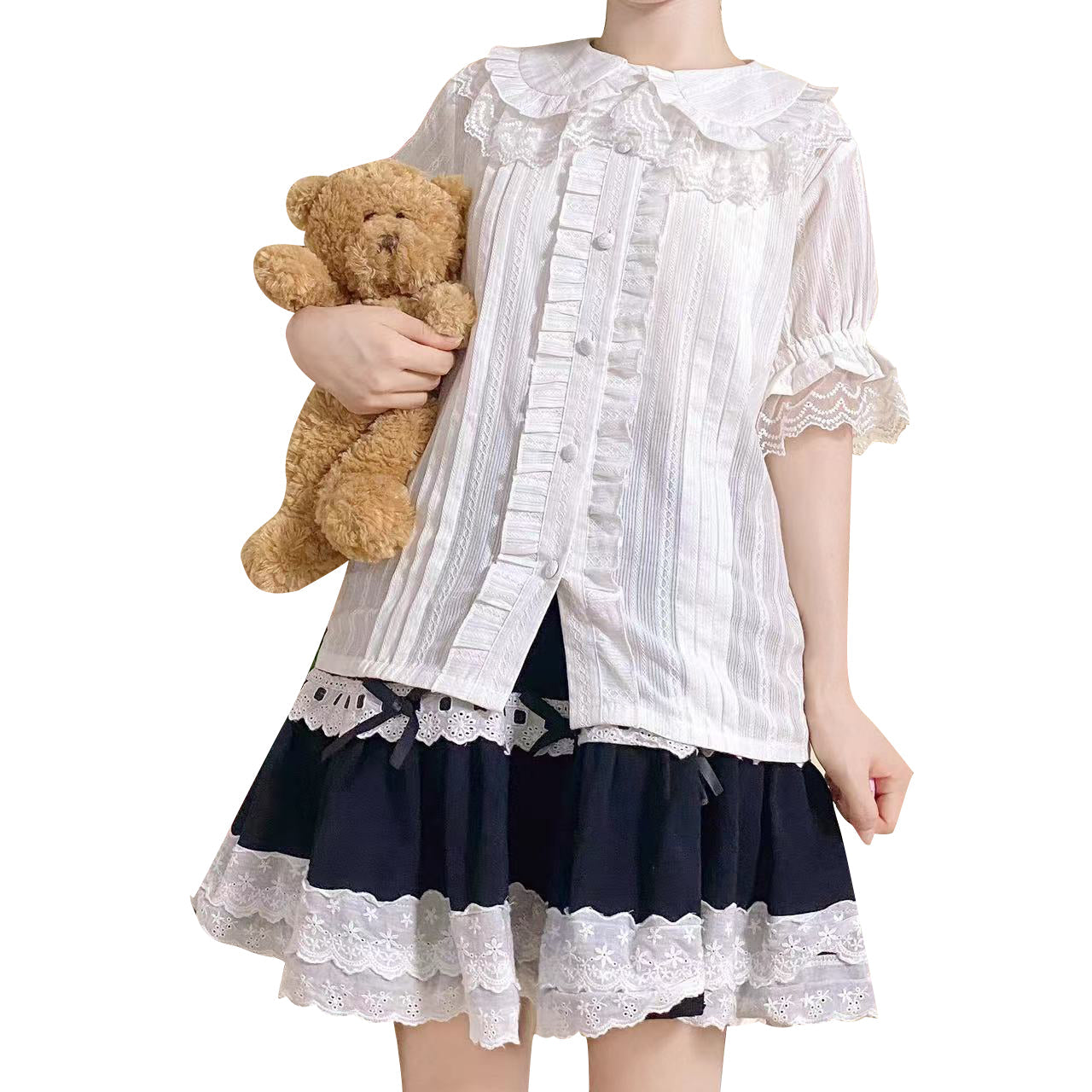 MIST - Sweet Lolita Golilla Short Sleeve Shirt