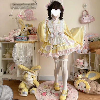 Hanguliang - Sweet Meow Nurse - Maid Lolita Skirt Set Kawaii Lolita Dress