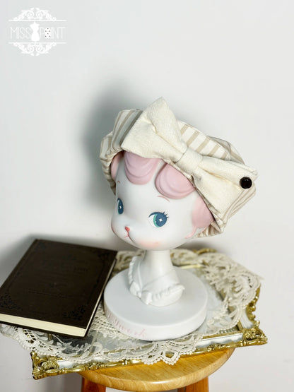 Miss Point - Classical Chocolate - Classic Lolita Accessory Bowler Hat BNT Beret Jabot