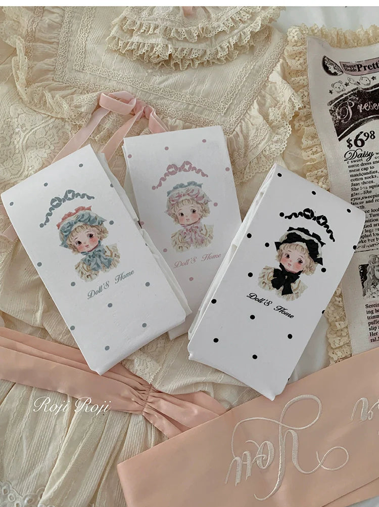 Roji Roji - Sweet Lolita Tights Velvet Print Pantyhose