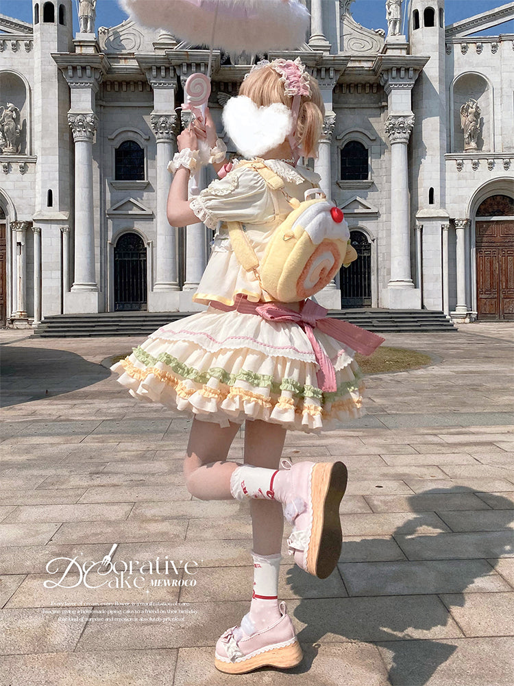 Mewroco - Decorative Cake - Sweet Lolita JSK Camisole Jumper Dress