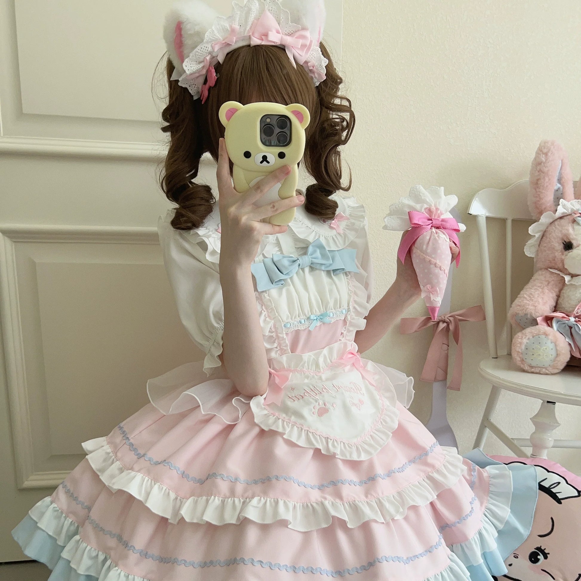 Sugar Girl - Cat Ear Tale - Sweet Lolita Jumper Dress Suspender Dress