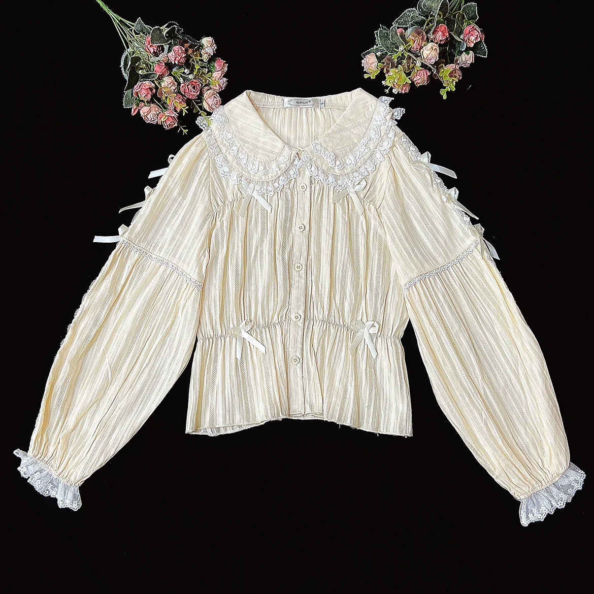 DMFS Lolita - Sweet Lolita Shirt Doll Collar Blouse High-waisted