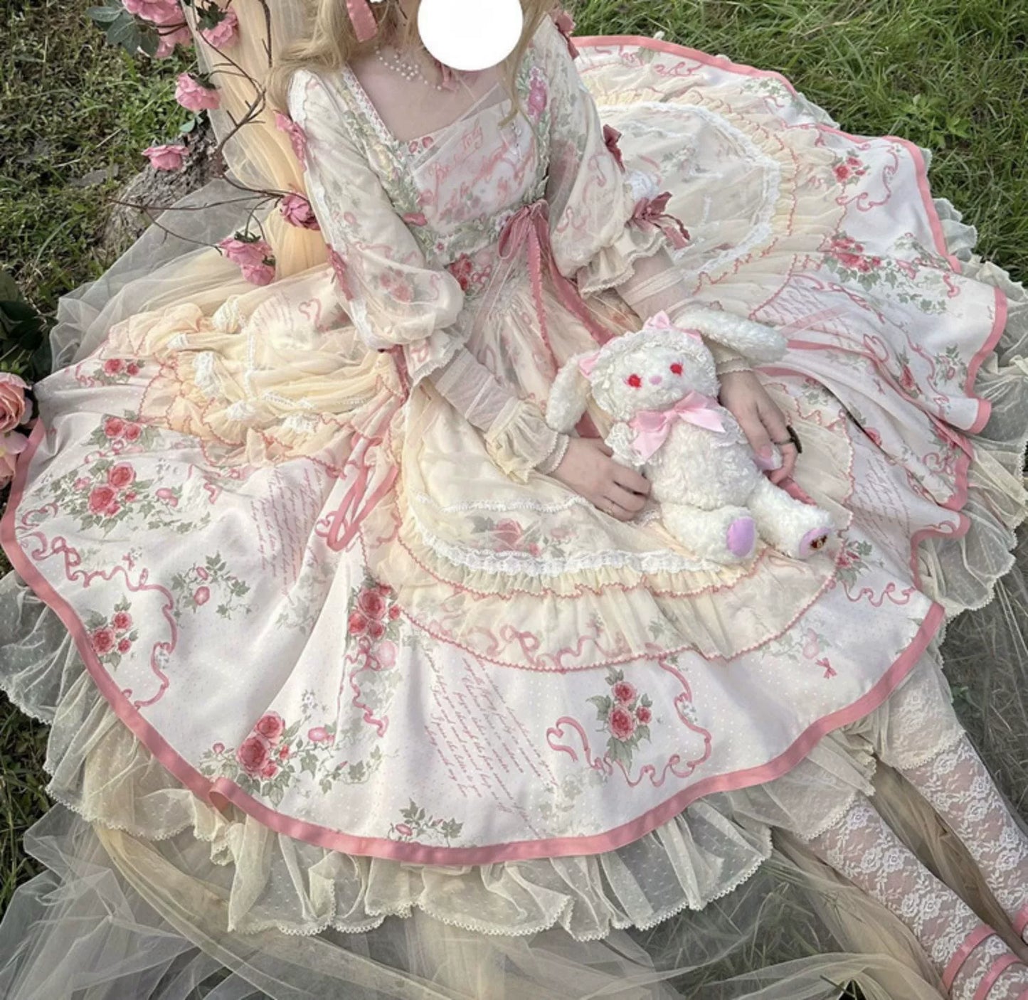 Miaoplus - Romantic Seizure - Sweet Lolita OP Mutton Sleeve Lolita Dress