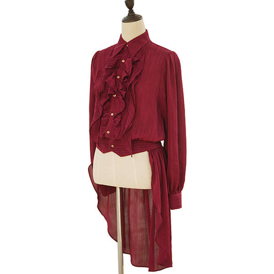 Immortal Thorn - Immortal Moon Night Song - Ouji Lolita Swallow-tailed Blouse