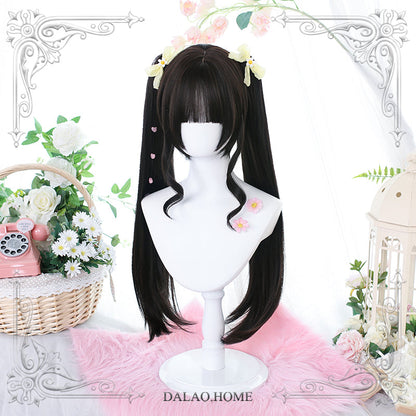 Dalao Home - Princess Lolita Ponytail Long Straight Blonde Wig