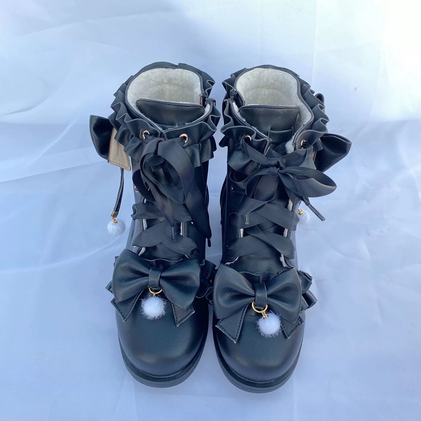 Fairy Godmother - Enthusiastic Ideation - Elegant Lolita Shoes Fleeced Short Martin Boots