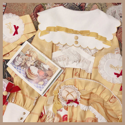 Chemical Romance - Freshly Baked Bread - Sweet Lolita OP Dress Long Sleeve Dress